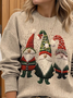 Women Christmas Printing Spring/Fall Casual Long Sleeve Crew Neck Sweater