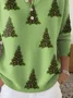 Women Christmas Printing Spring/Fall Casual Long Sleeve Crew Neck Sweater