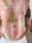 Women Christmas Printing Spring/Fall Casual Long Sleeve Crew Neck Sweater
