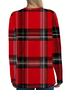 Women Plaid Long Sleeve Tee T-shirt Crew Neck Printing Casual Spring/Fall Graphic Tee Top
