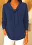 Women Plain Spring/Fall Casual Long Sleeve V Neck Cotton Sweater