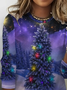 Women Christmas Long Sleeve Tee T-shirt Crew Neck Printing Casual Spring/Fall Graphic Tee Top