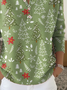Women Christmas Printing Spring/Fall Casual Long Sleeve Crew Neck Sweater