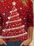 Women Christmas Long Sleeve Tee T-shirt Crew Neck Printing Casual Spring/Fall Graphic Tee Top