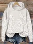 Women Floral Spring/Fall Printing Long Sleeve Casual Daily Hoodie