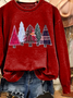 Women Christmas Crew Neck Printing Casual Spring/Fall Long Sleeve Sweatshirt