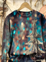 Women Christmas Crew Neck Printing Casual Spring/Fall Long Sleeve Sweatshirt