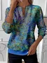 Women Abstract Crew Neck Printing Casual Spring/Fall Long Sleeve Sweatshirt