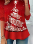 Women Christmas Long Sleeve Tee T-shirt Crew Neck Casual Spring/Fall Tunic Top