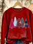 Women Christmas Crew Neck Printing Casual Spring/Fall Long Sleeve Sweatshirt