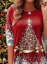 Women Christmas Long Sleeve Tee T-shirt Crew Neck Casual Spring/Fall Tunic Top