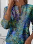 Women Abstract Crew Neck Printing Casual Spring/Fall Long Sleeve Sweatshirt