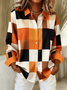 Women Abstract Long Sleeve Shirt Spring/Fall Buckle Shirt Collar Regular Sleeve Daily Casual Top
