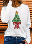 Women Christmas Long Sleeve Tee T-shirt Crew Neck Printing Casual Spring/Fall Graphic Tee Top