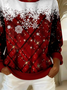 Women Christmas Spring/Fall Printing Long Sleeve Casual Daily Hoodie