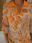 Women Maple Leaf Printing Spring/Fall Casual Long Sleeve Shawl Collar Sweater
