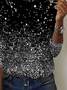 Women Abstract Long Sleeve Tee T-shirt Crew Neck Printing Casual Spring/Fall Graphic Tee Top
