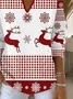 Women Christmas Printing Spring/Fall Casual Long Sleeve Shawl Collar Sweater