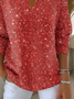 Women Christmas Printing Spring/Fall Casual Long Sleeve Shawl Collar Sweater