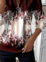 Women Floral Crew Neck Printing Casual Spring/Fall Long Sleeve Sweatshirt