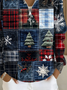 Women Christmas Shawl Collar Printing Casual Spring/Fall Long Sleeve Sweatshirt