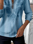 Women Floral Crew Neck Printing Casual Spring/Fall Long Sleeve Sweatshirt