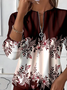 Women Floral Crew Neck Printing Casual Spring/Fall Long Sleeve Sweatshirt
