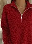 Women Floral Shawl Collar Printing Casual Spring/Fall Long Sleeve Sweatshirt