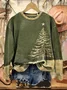 Women Christmas Crew Neck Printing Casual Spring/Fall Long Sleeve Sweatshirt