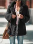 Women Spring/Fall Outerwear Vintage Split Joint Plain Long Sleeve Shawl Collar Jacket