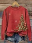 Women Christmas Crew Neck Printing Casual Spring/Fall Long Sleeve Sweatshirt