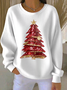 Women Christmas Crew Neck Printing Casual Spring/Fall Long Sleeve Sweatshirt