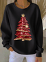 Women Christmas Crew Neck Printing Casual Spring/Fall Long Sleeve Sweatshirt