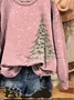 Women Christmas Crew Neck Printing Casual Spring/Fall Long Sleeve Sweatshirt
