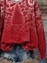 Women Christmas Crew Neck Printing Casual Spring/Fall Long Sleeve Sweatshirt