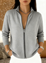 Women Plain Long Sleeve Casual Spring/Fall Cardigan Outerwear