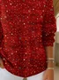 Women Star Printing Spring/Fall Casual Long Sleeve Crew Neck Sweater
