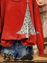 Women Christmas Crew Neck Printing Casual Spring/Fall Long Sleeve Sweatshirt