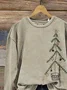 Women Christmas Crew Neck Printing Casual Spring/Fall Long Sleeve Sweatshirt