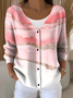 Women Abstract Casual Spring/Fall Printing Cardigan