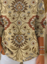 Women Floral Printing Spring/Fall Casual Long Sleeve Crew Neck Sweater