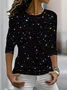 Women Christmas Long Sleeve Tee T-shirt Crew Neck Printing Casual Spring/Fall Graphic Tee Top