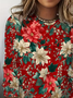 Women Floral Long Sleeve Tee T-shirt Crew Neck Printing Casual Spring/Fall Graphic Tee Top