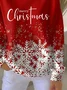 Women Christmas Crew Neck Printing Casual Spring/Fall Long Sleeve Sweatshirt