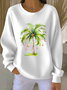 Women Christmas Crew Neck Printing Casual Spring/Fall Long Sleeve Sweatshirt
