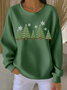 Women Christmas Crew Neck Printing Casual Spring/Fall Long Sleeve Sweatshirt