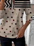 Women Abstract Crew Neck Printing Casual Spring/Fall Long Sleeve Sweatshirt