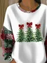 Women Christmas Crew Neck Printing Casual Spring/Fall Long Sleeve Sweatshirt