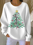 Women Christmas Crew Neck Printing Casual Spring/Fall Long Sleeve Sweatshirt
