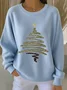 Women Christmas Crew Neck Printing Casual Spring/Fall Long Sleeve Sweatshirt